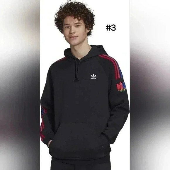 ADIDAS Hoodies, Men's Sz LG & XLG, front pocket, pullover (3 total) - Picture 4 of 5